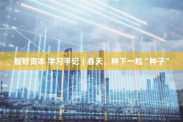 智财资本 学习手记｜春天，种下一粒“种子”